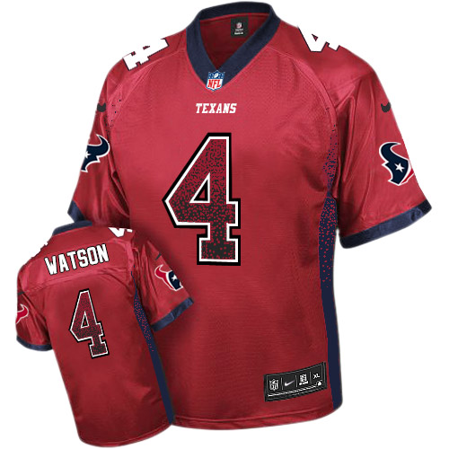 Nike Texans #4 Deshaun Watson Red Alternate Men's Stitched NFL Elite Drift Fashion Jersey - Click Image to Close